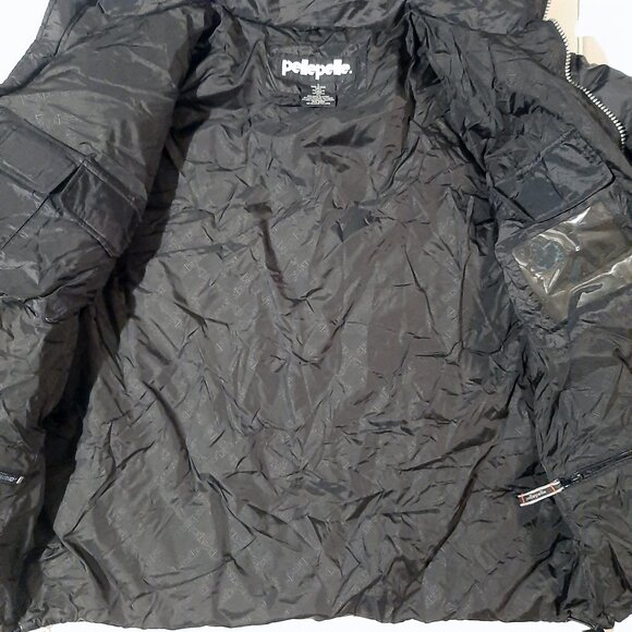 Vintage 90s y2k Pelle Pelle Marc Buchanan Black Down Puffer Jacket Mens Large - Picture 5 of 11